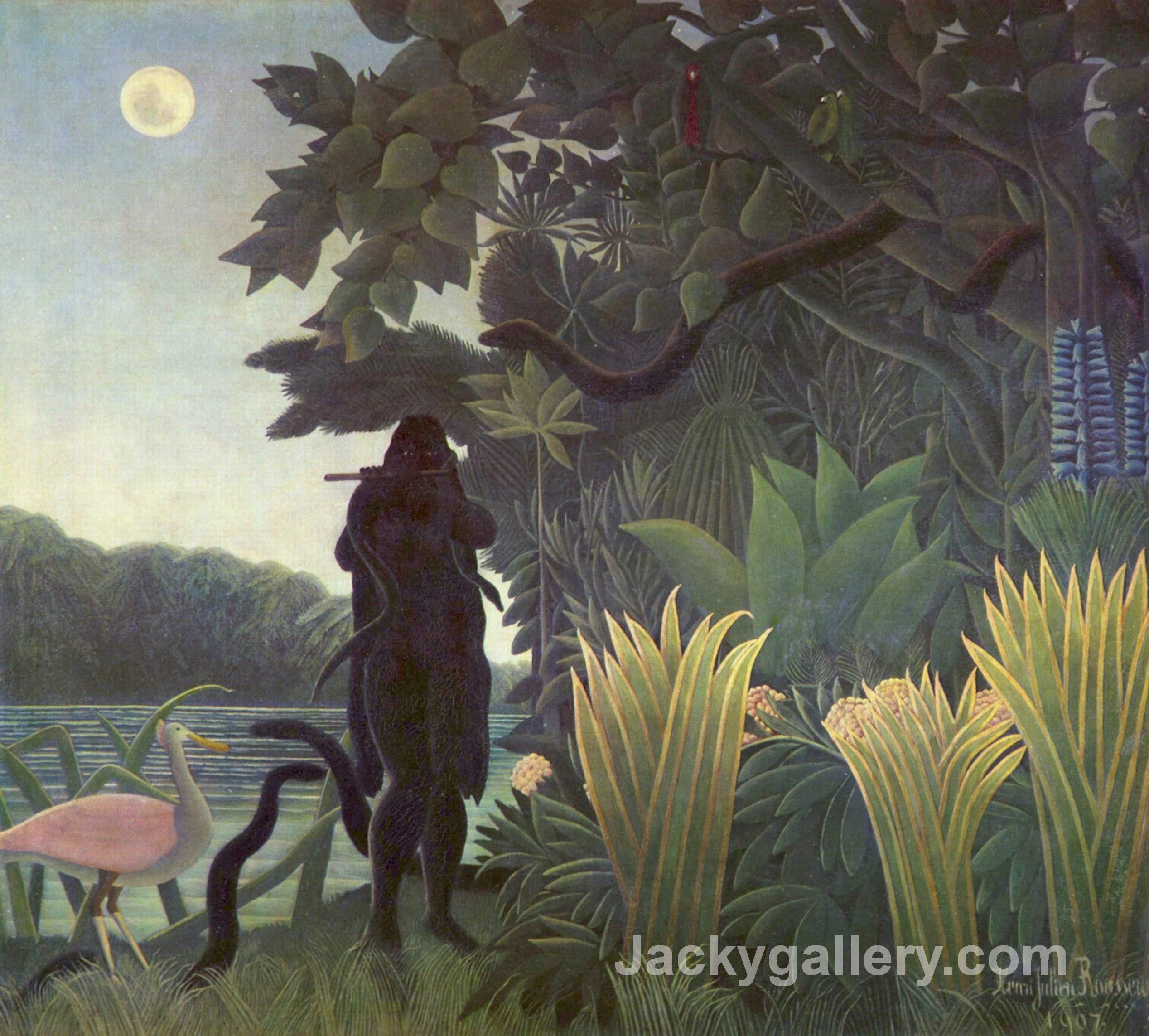 The Snake Charmer by Henri Rousseau paintings reproduction